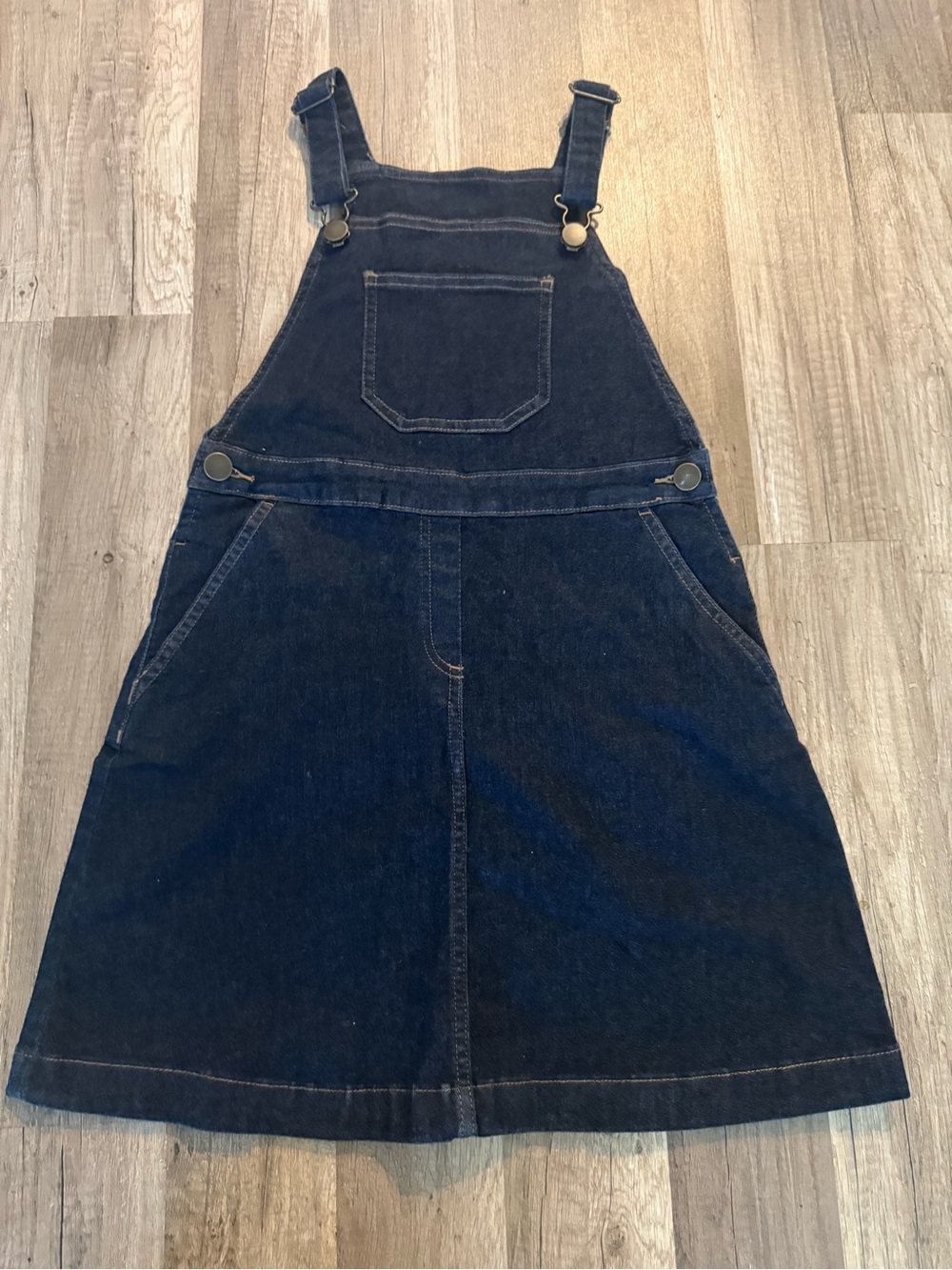 Girls' Dark Blue Denim overall Dress